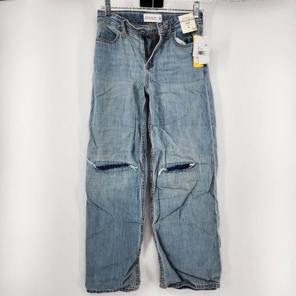 Abercrombie Kids Indigo 12 Ultra Wide High Rise Jeans NWT